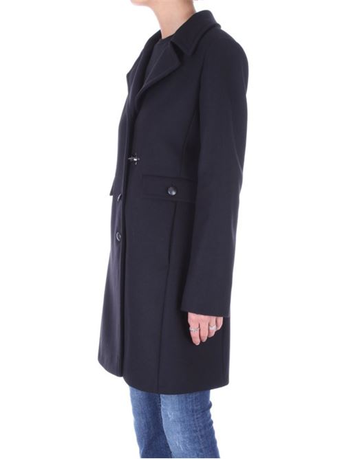 Cappotto Donna nero con gancio frontale FAY | NAW50473170GLB999